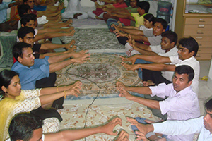 A glimpse of Free Yoga Session at Campus Auditorium.